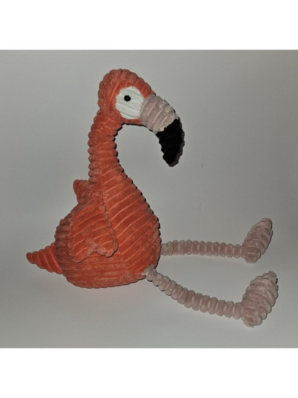 Jellycat Cordy Roy Flamingo Plush Ribbed Stuffed Animal Toy 18" Lovey Coral Pink - Picture 7 of 10